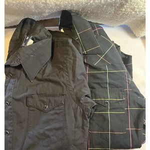 Vintage 90’s Wrangler Shirt Mens X-long tails 15-33/34 Cowboy Pearl Snap